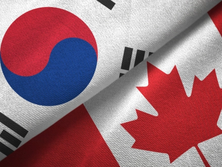 Canada-South Korea Trade Relationships/ Flags