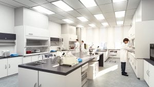 Rendering of the wet lab space in the new adMare Innovation Centre