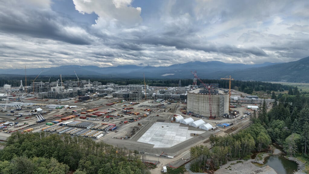 LNG Canada site construction activities in Kitimat.