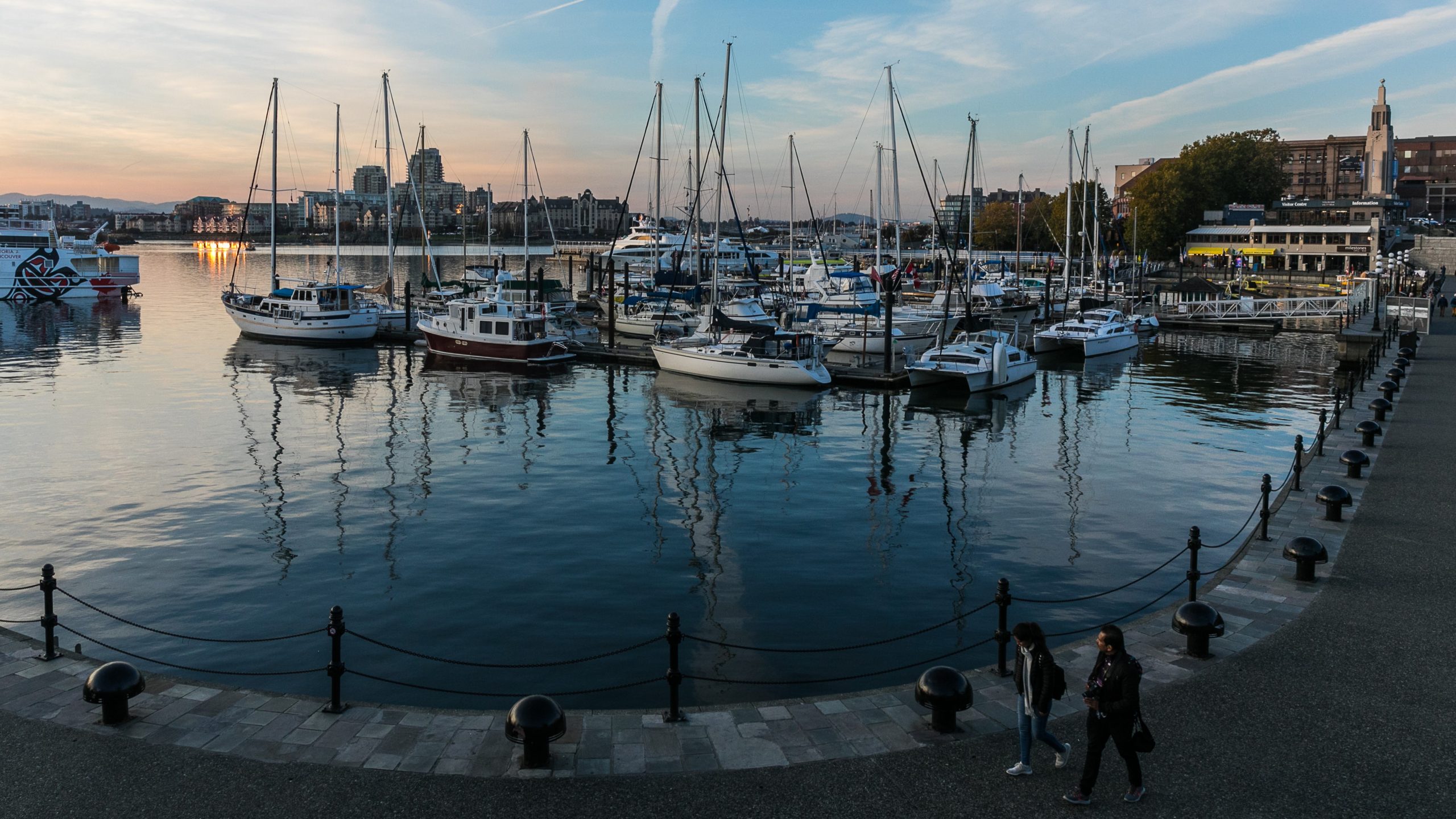 Victoria harbor with boats